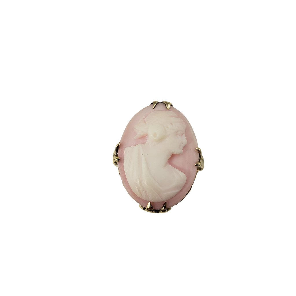 Vintage 10 Karat Yellow Gold Cameo Ring Size 5.5 #10782